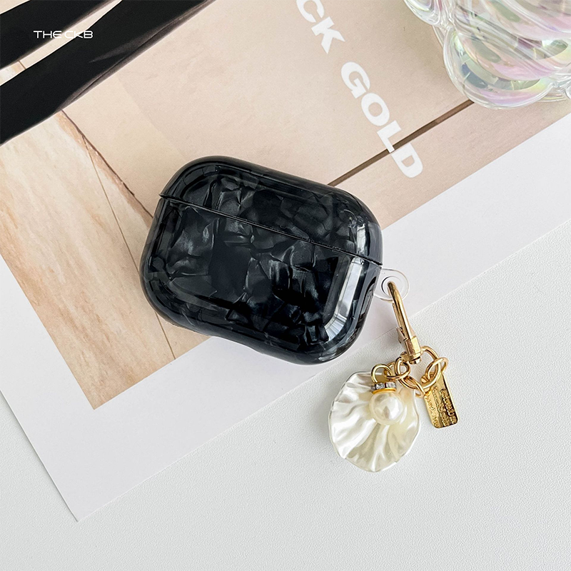 シェルブラックエアーポッズケース【AirPods】