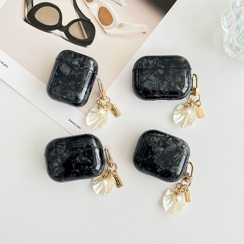 シェルブラックエアーポッズケース【AirPods】