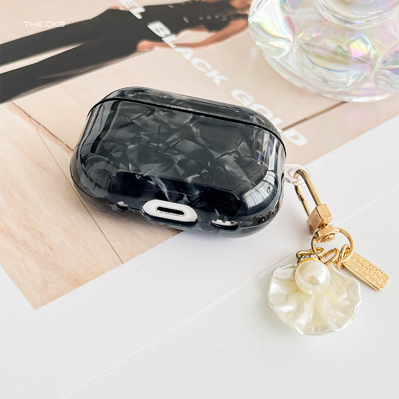 シェルブラックエアーポッズケース【AirPods】