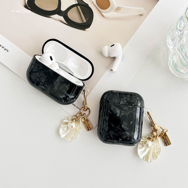 シェルブラックエアーポッズケース【AirPods】