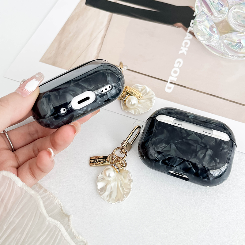 シェルブラックエアーポッズケース【AirPods】