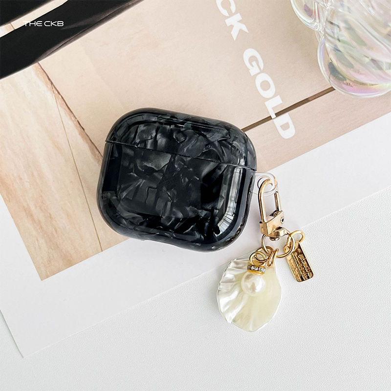 シェルブラックエアーポッズケース【AirPods】