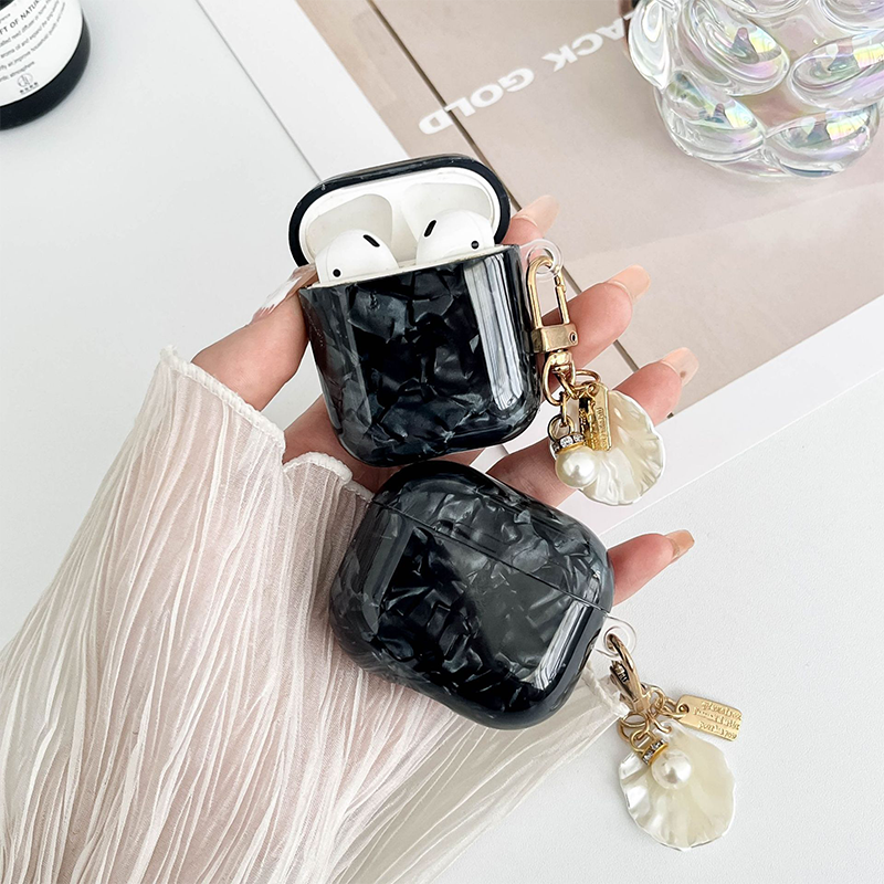 シェルブラックエアーポッズケース【AirPods】