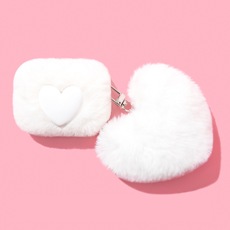 ふわもこハートエアーポッズケース【AirPods】