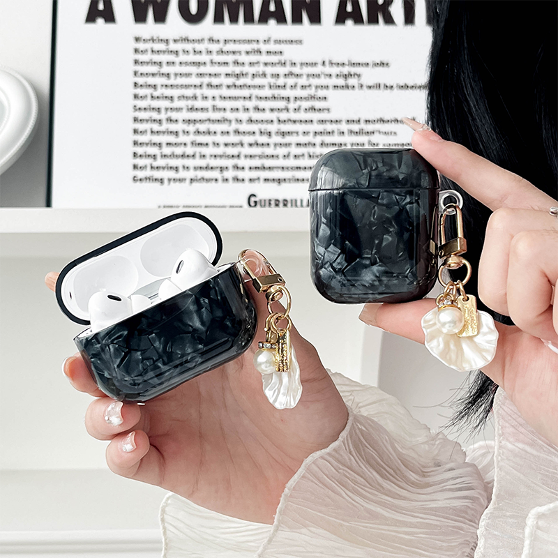 シェルブラックエアーポッズケース【AirPods】