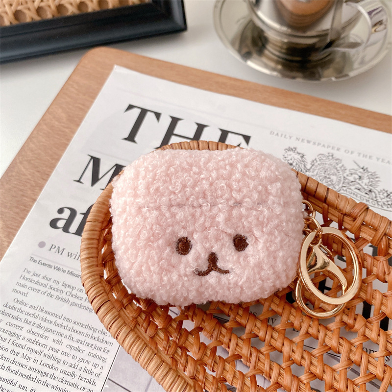 アニマルフェイスもこもこエアーポッズケース【AirPods】