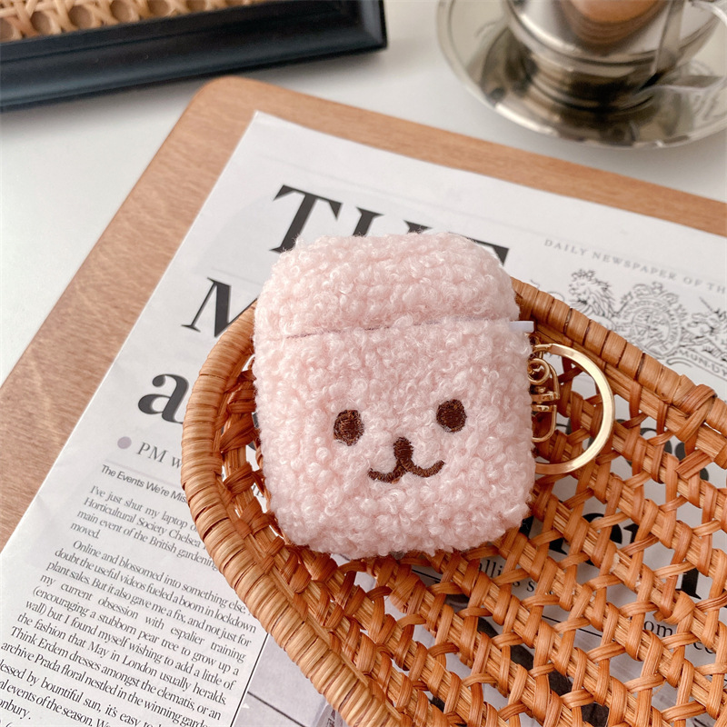 アニマルフェイスもこもこエアーポッズケース【AirPods】