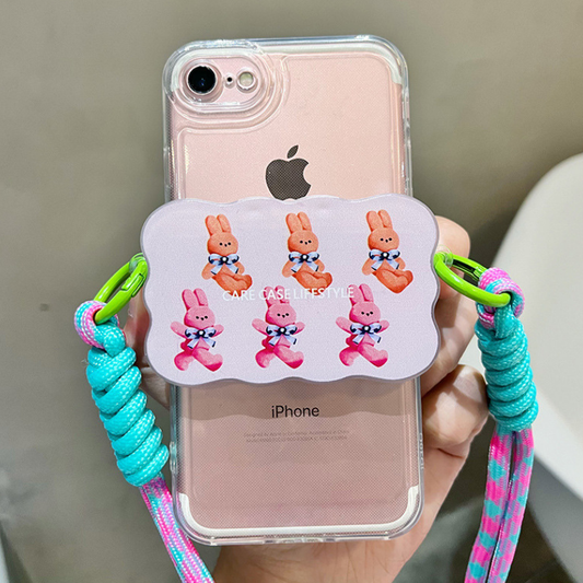 ピンクデザインスマホショルダー
