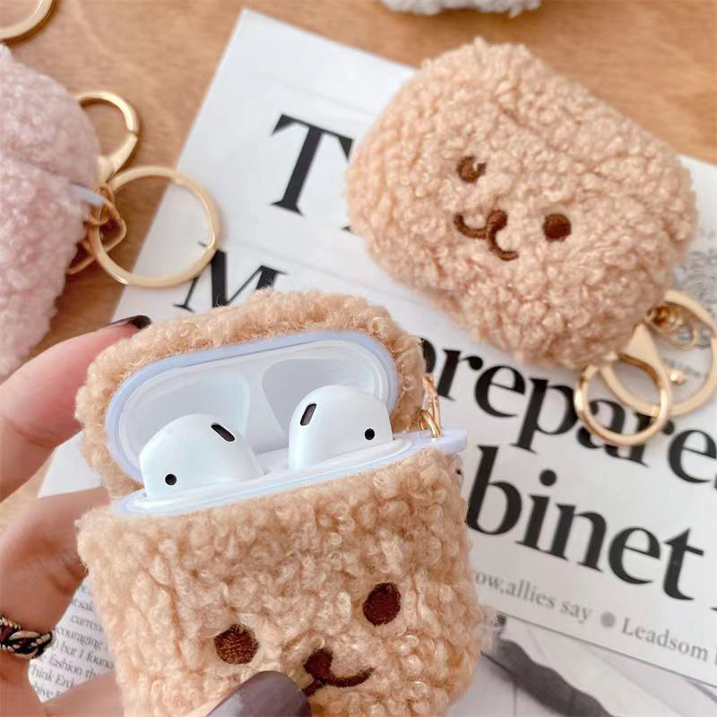 アニマルフェイスもこもこエアーポッズケース【AirPods】