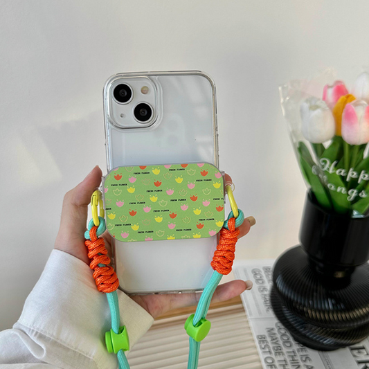 ポップカラーフリップミラースマホショルダー