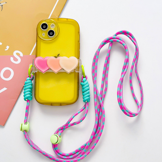 カラフルハートスマホショルダー