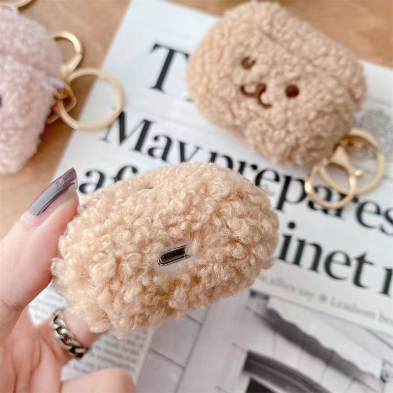 アニマルフェイスもこもこエアーポッズケース【AirPods】