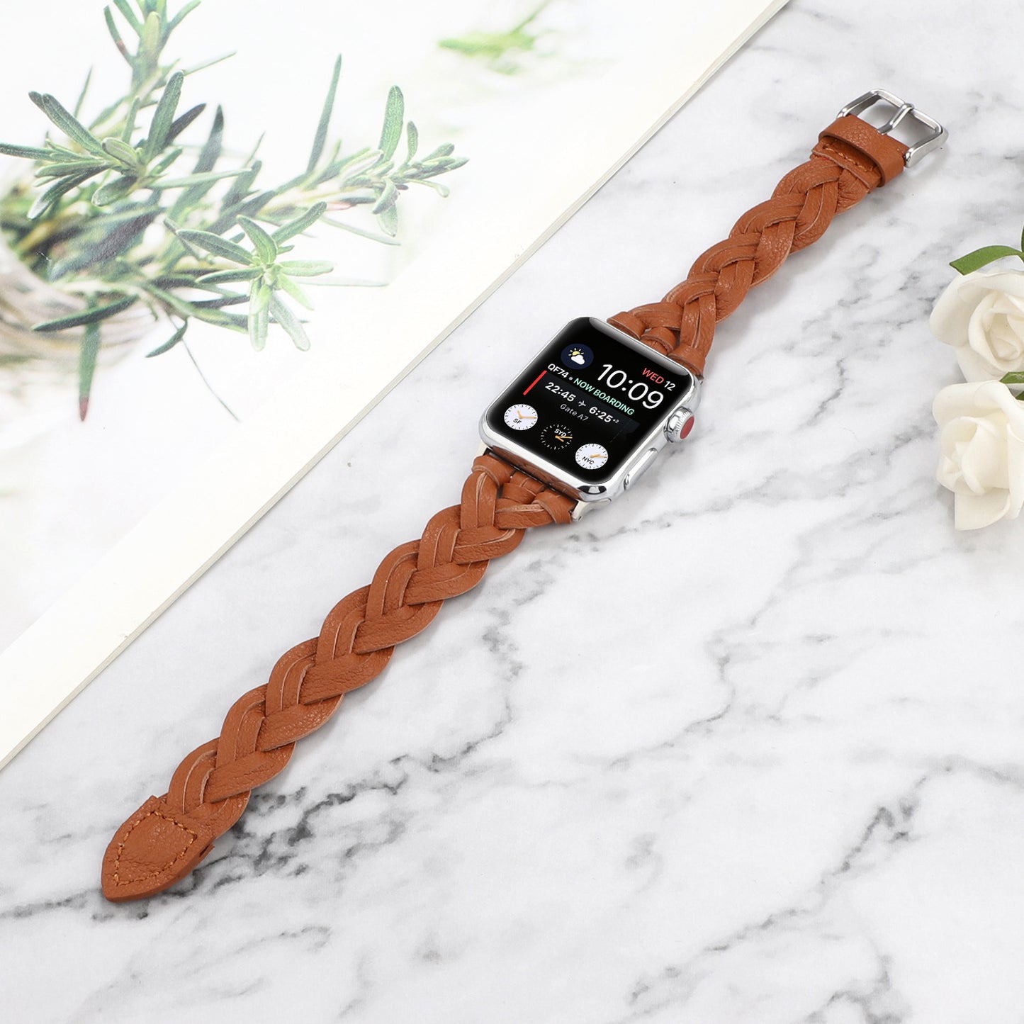 【全5色】編み込みレザー本革アップルウォッチバンド【Apple Watch】