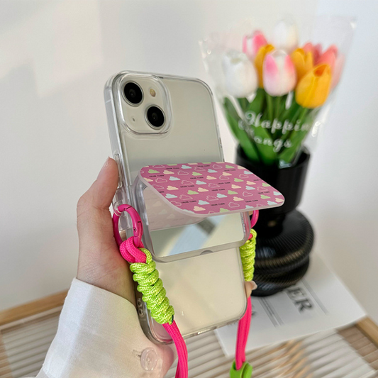 ポップカラーフリップミラースマホショルダー