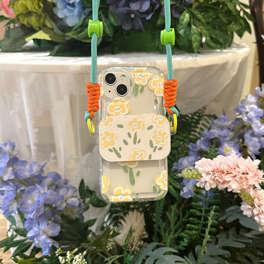 フラワーフリップミラースマホショルダー