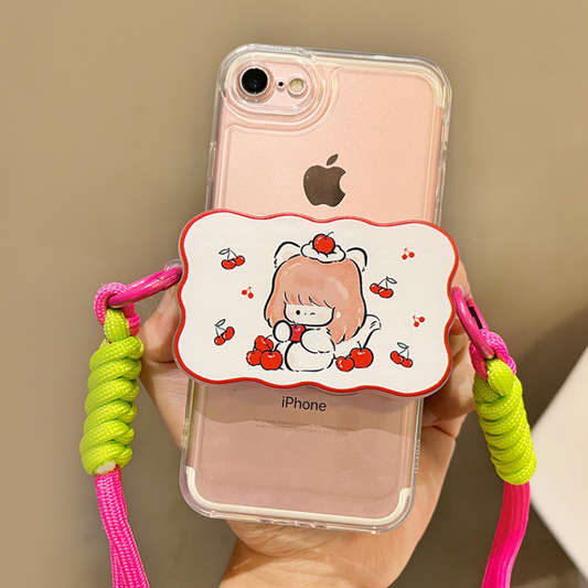 ピンクデザインスマホショルダー