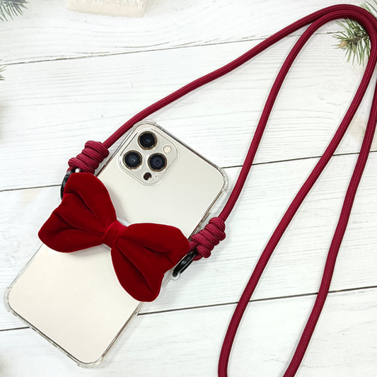ラウンドリボンスマホショルダー