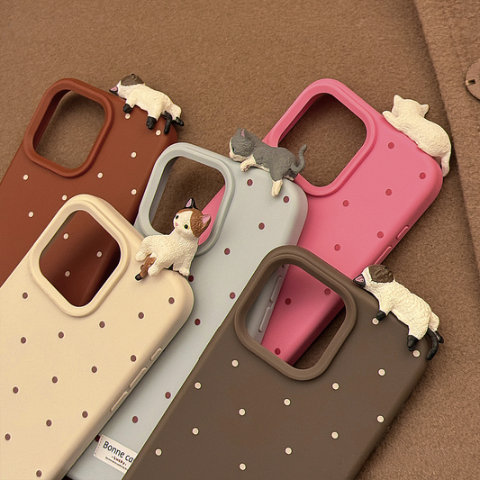 ねこモチーフスマホケース【iPhone】