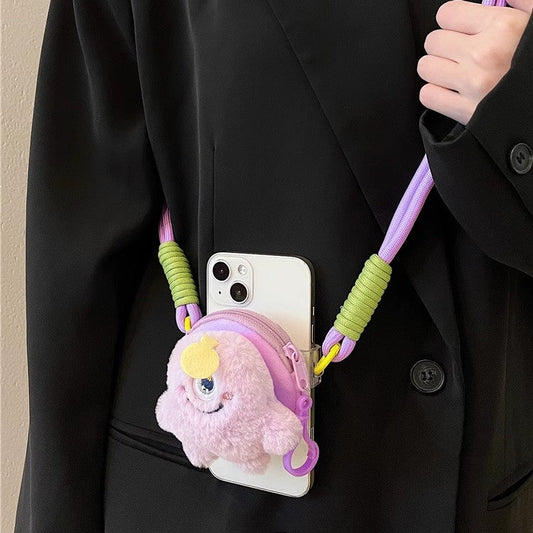 パープルモンスターポーチスマホショルダー