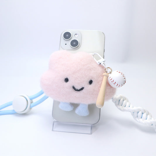 ピンククラウドポーチスマホショルダー