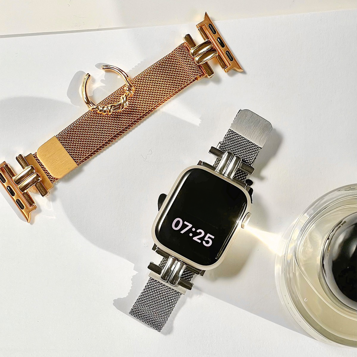 【シンプル上品】マグネットメッシュバンド【Apple Watch】