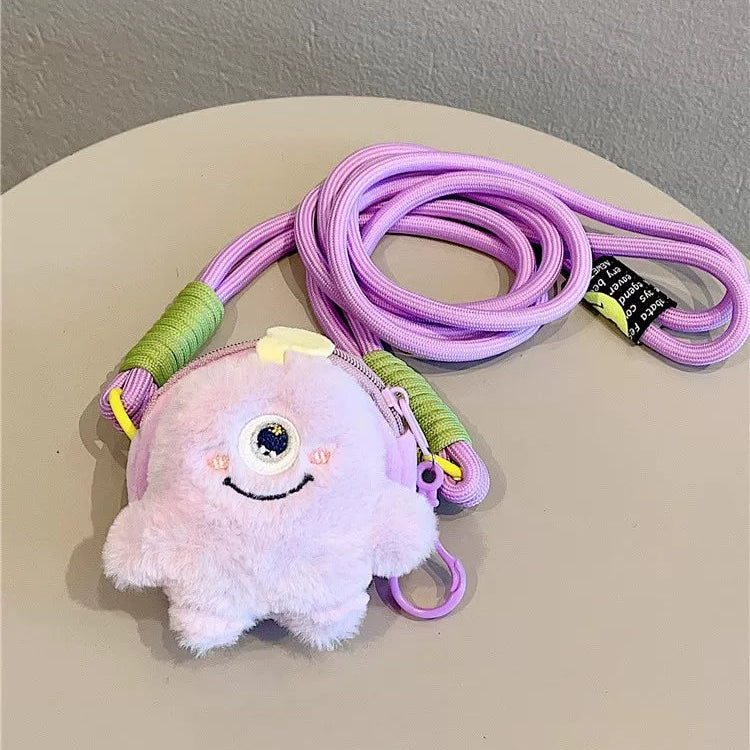 パープルモンスターポーチスマホショルダー