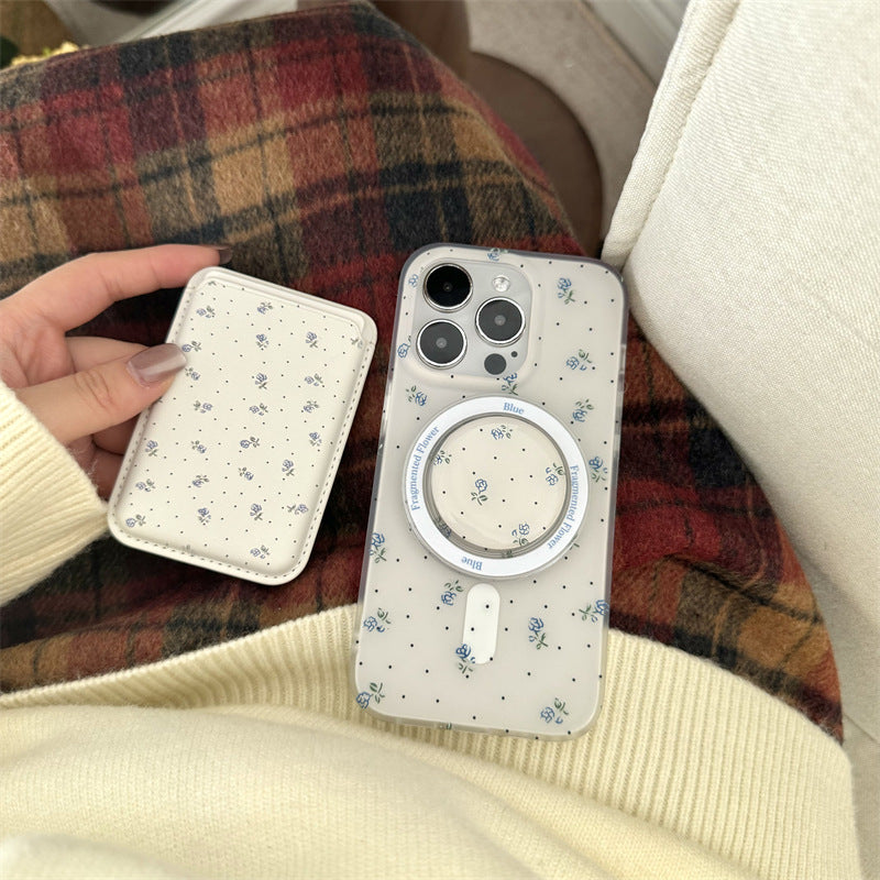 ブルーフラワーMagSafeスマホケース【iPhone】
