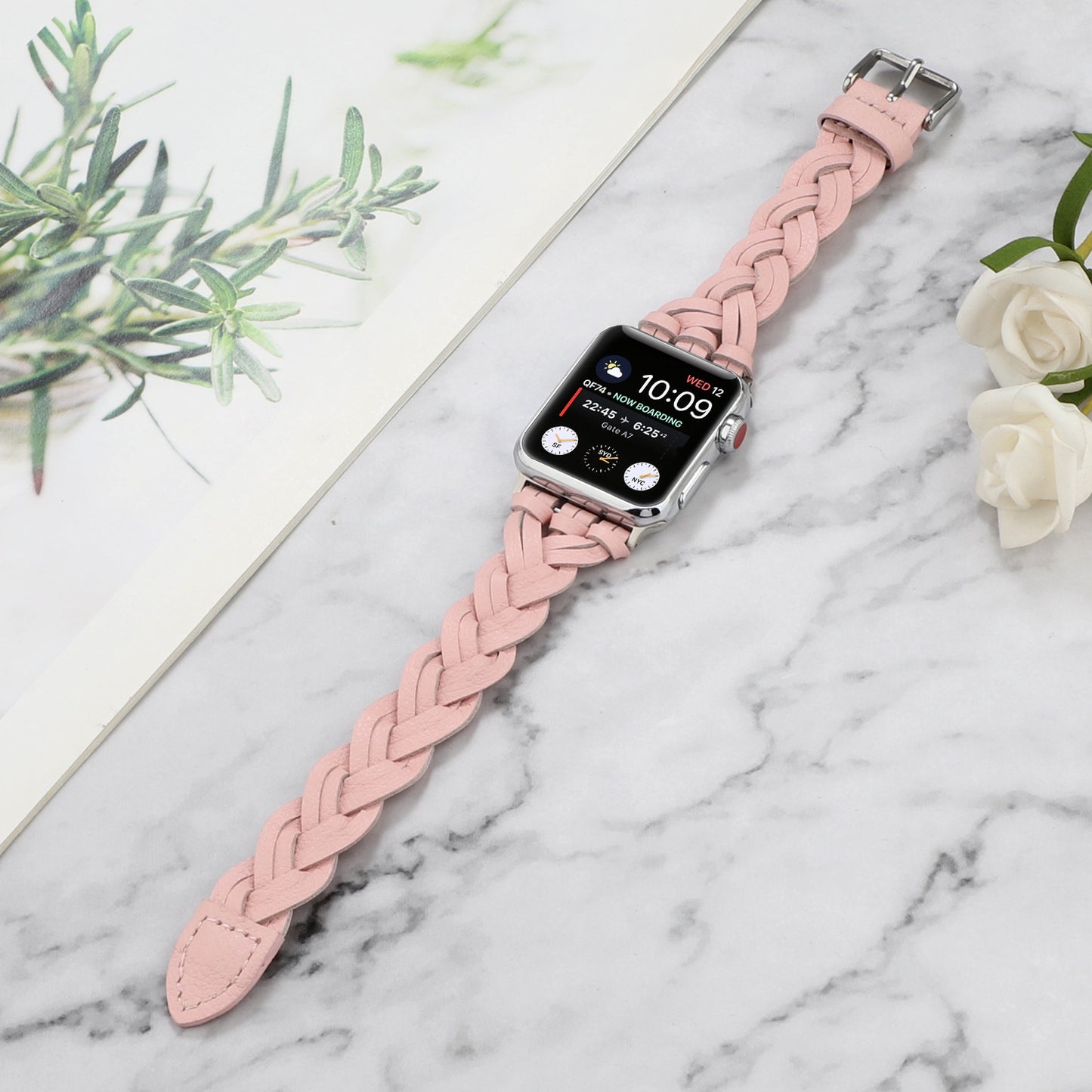 【全5色】編み込みレザー本革アップルウォッチバンド【Apple Watch】