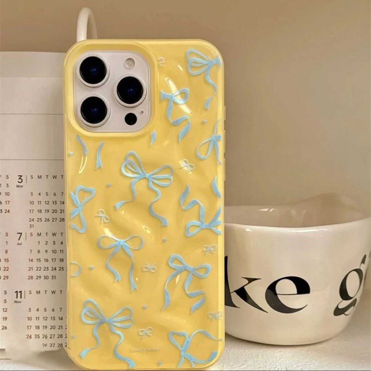 ウェーブリボンスマホケース【iPhone】