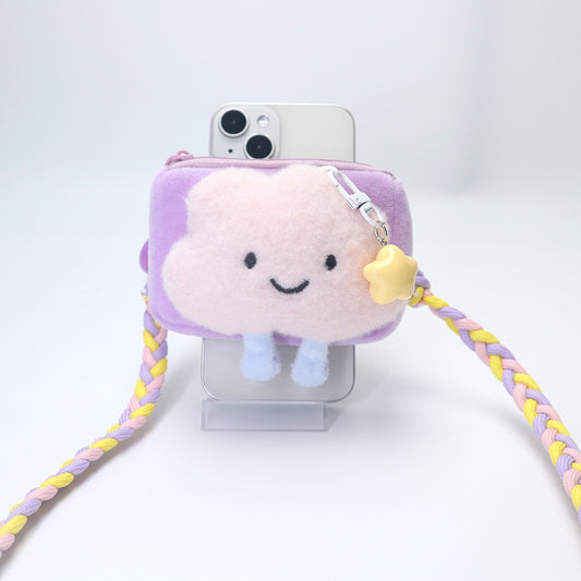 ピンククラウドポーチスマホショルダー