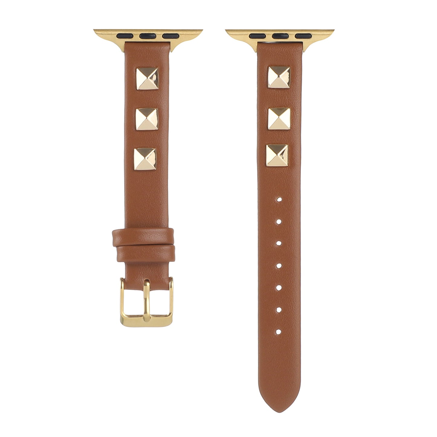 【スタッズが輝く】モードレザーアップルウォッチバンド【Apple Watch】