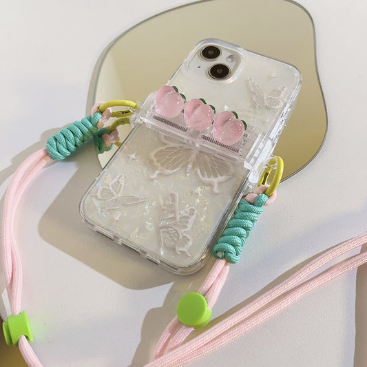 クリアピーチスマホショルダー