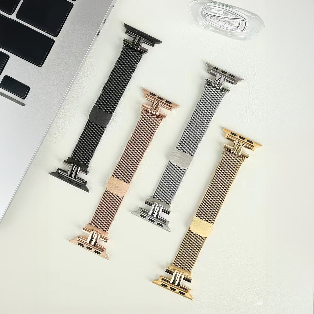 【シンプル上品】マグネットメッシュバンド【Apple Watch】