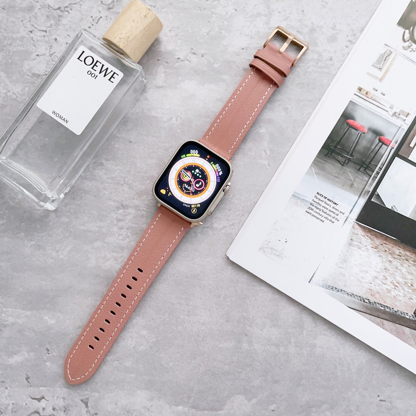 【上品デザイン】フェミニン本革アップルウォッチバンド【Apple Watch】