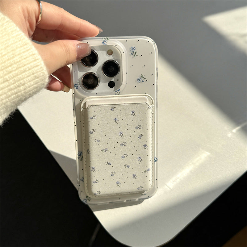 ブルーフラワーMagSafeスマホケース【iPhone】