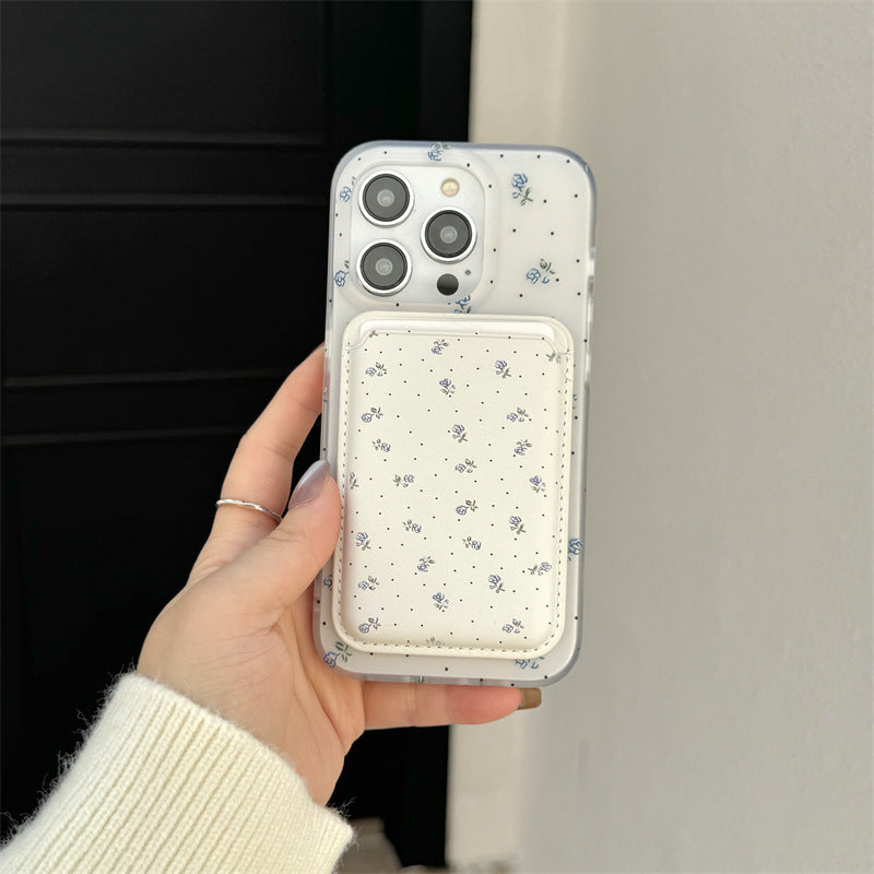 ブルーフラワーMagSafeスマホケース【iPhone】