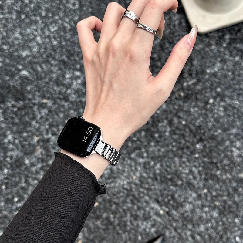 【ブレスレットのような存在感】ニュアンスメタルバンド【Apple Watch】