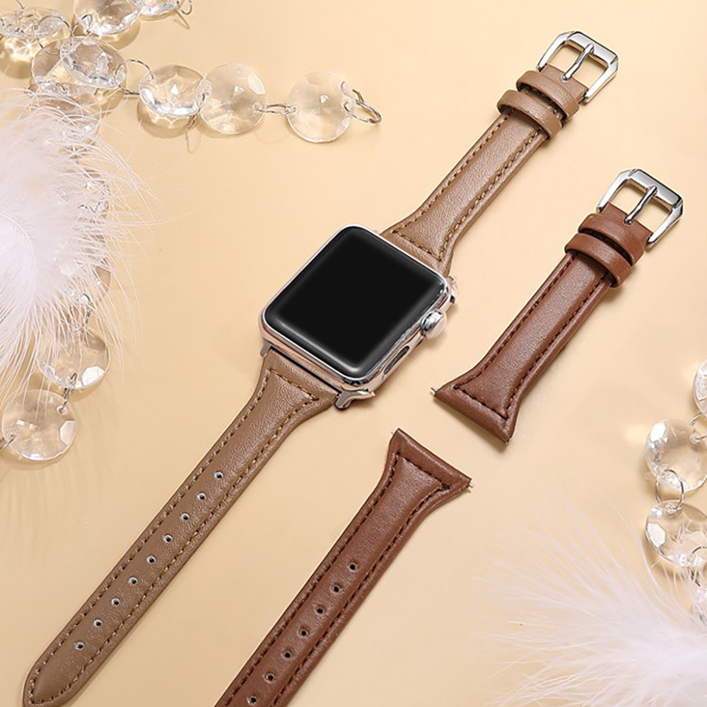 【ミニマルデザイン】シンプルレザーアップルウォッチバンド【Apple Watch】