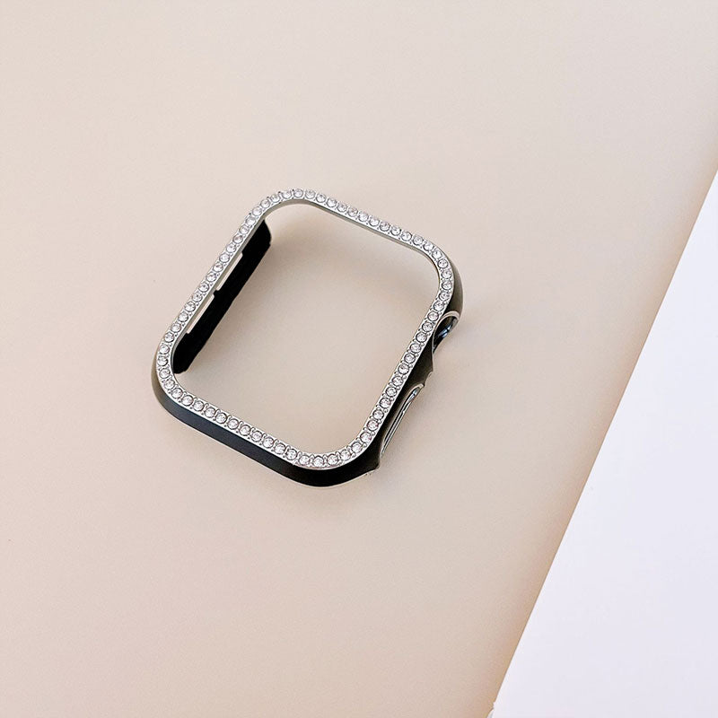 【上品な輝き】ラインストーンエレガントアップルウォッチケース【Apple Watch】