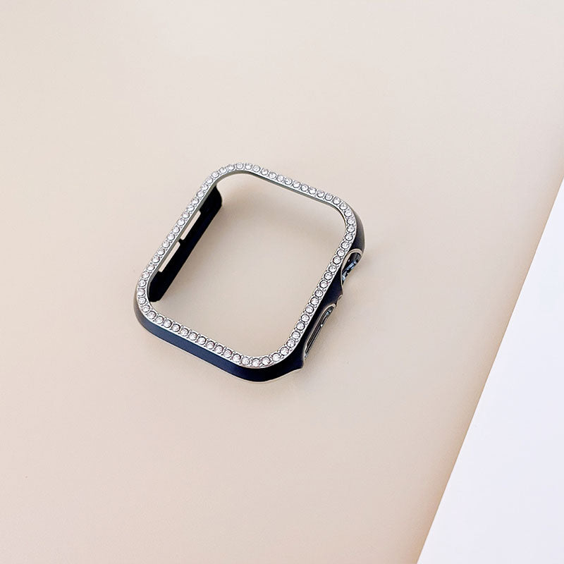 【上品な輝き】ラインストーンエレガントアップルウォッチケース【Apple Watch】
