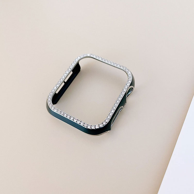 【上品な輝き】ラインストーンエレガントアップルウォッチケース【Apple Watch】