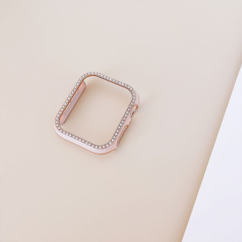 【上品な輝き】ラインストーンエレガントアップルウォッチケース【Apple Watch】