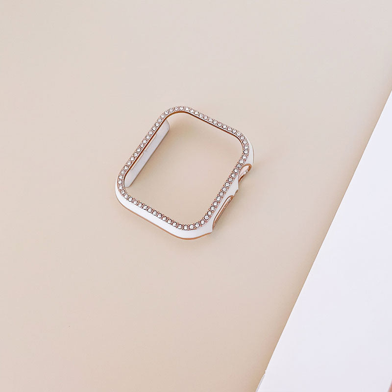 【上品な輝き】ラインストーンエレガントアップルウォッチケース【Apple Watch】