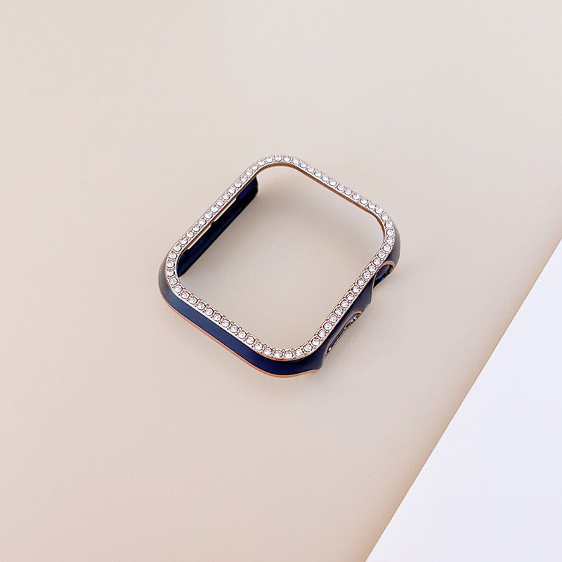 【上品な輝き】ラインストーンエレガントアップルウォッチケース【Apple Watch】