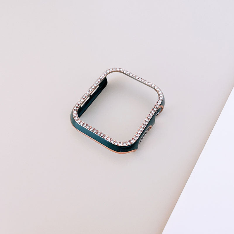 【上品な輝き】ラインストーンエレガントアップルウォッチケース【Apple Watch】