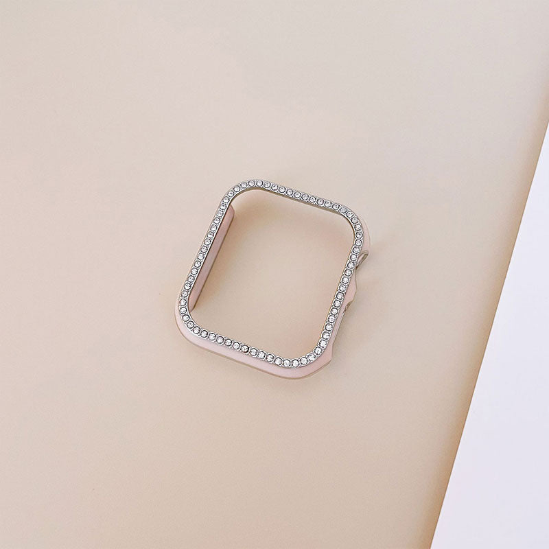 【上品な輝き】ラインストーンエレガントアップルウォッチケース【Apple Watch】