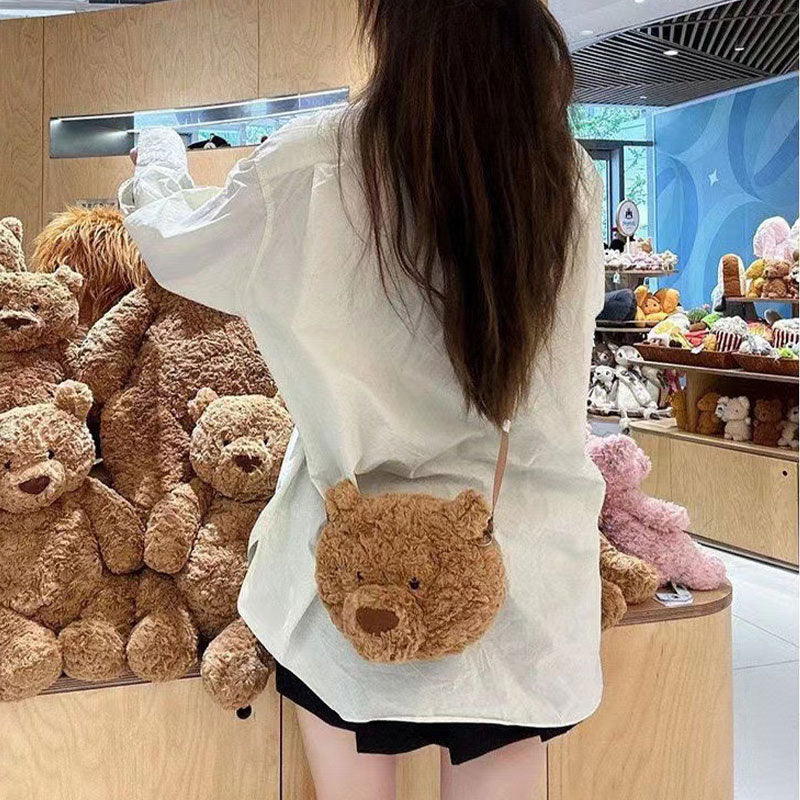 ふわもこくま🧸】ベアフェイススマホショルダーバッグ【その他のタイプ