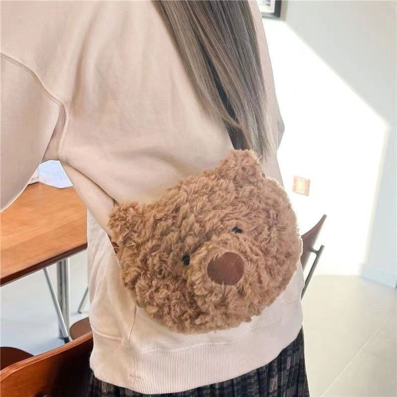 ふわもこくま🧸】ベアフェイススマホショルダーバッグ【その他のタイプ