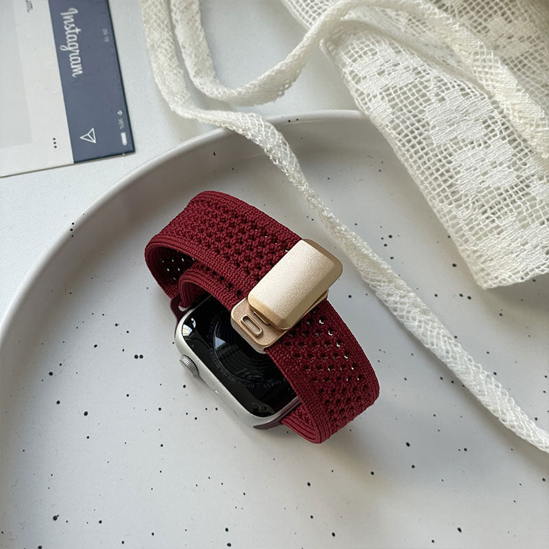 【ふんわりカラー】マグネットナイロンアップルウォッチバンド【Apple Watch】