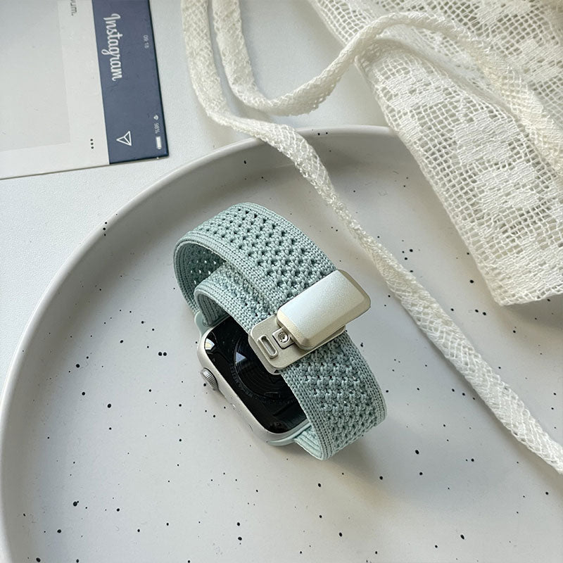 【ふんわりカラー】マグネットナイロンアップルウォッチバンド【Apple Watch】